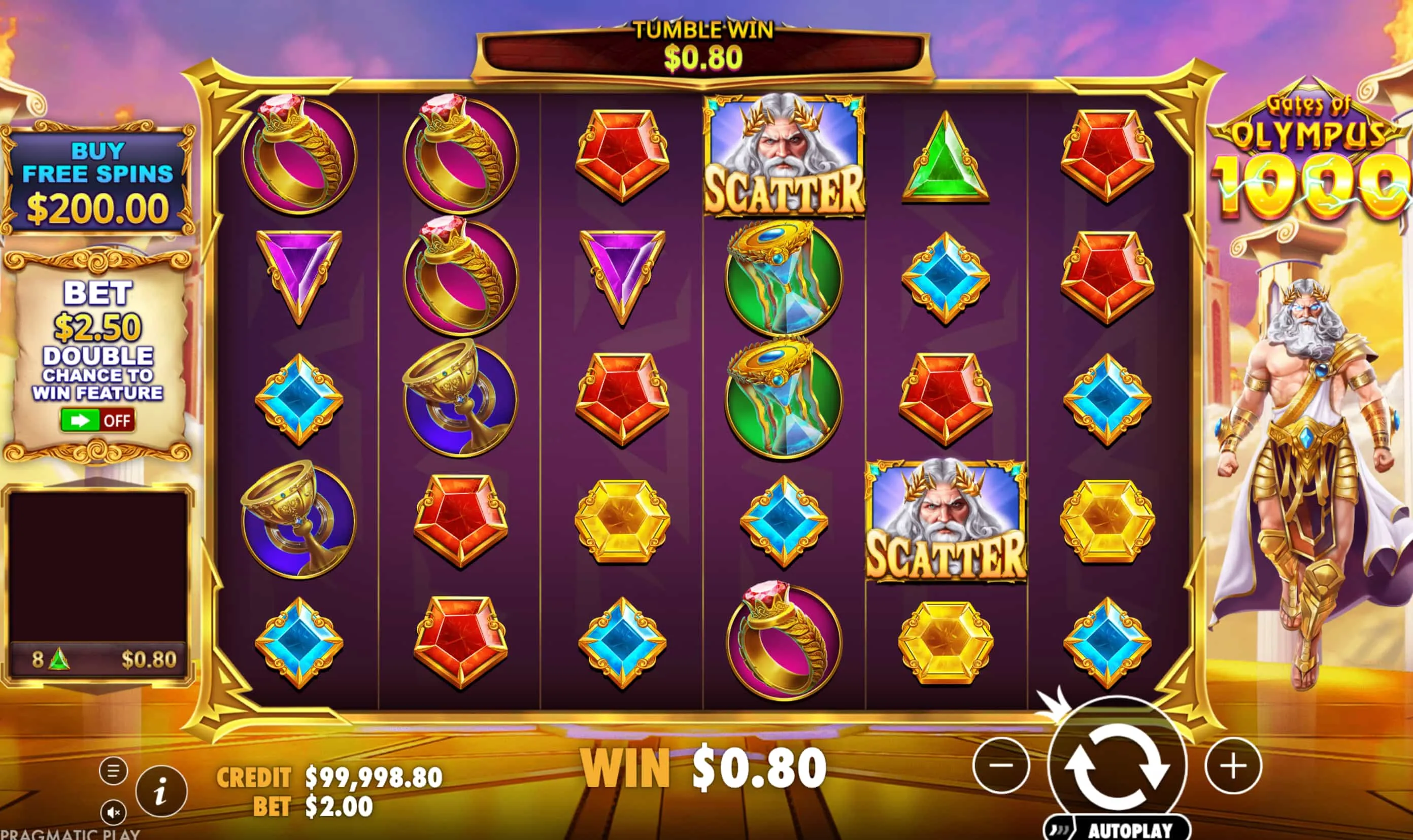 Spielablauf und Bedienung von Gates of Olympus 1000